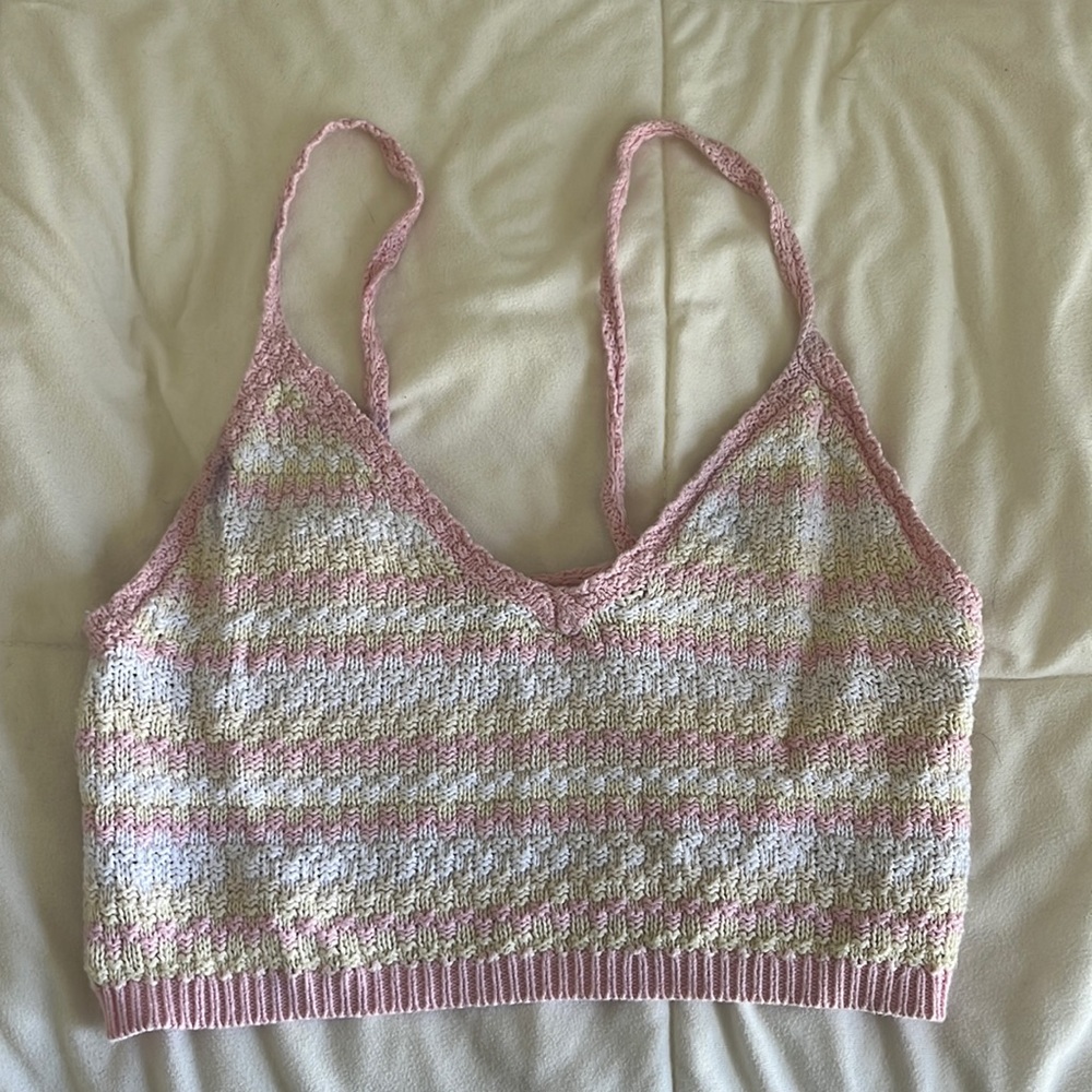 Crochet cropped tank top